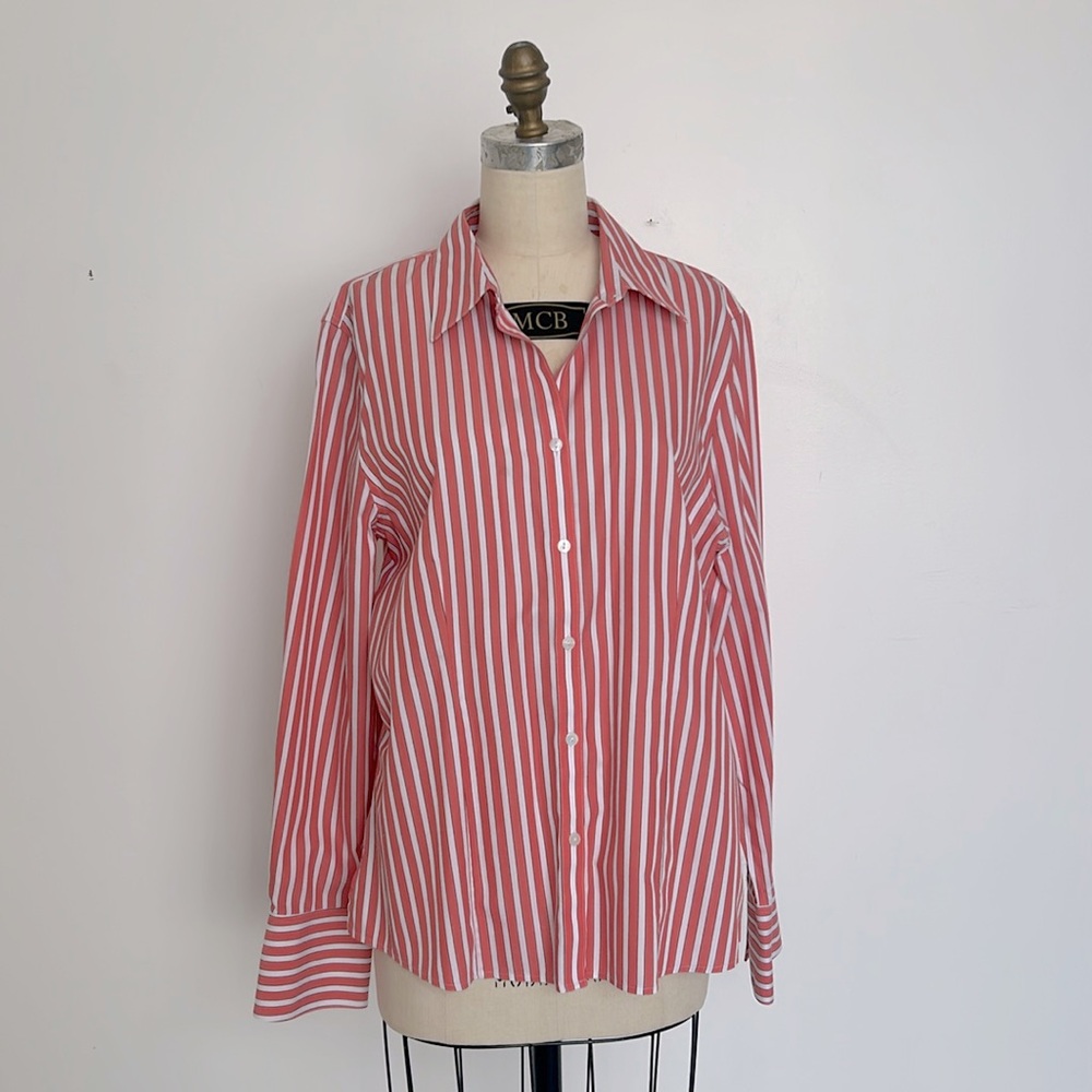 Foxcroft No Iron Fitted Button Down In Size 16 - image 1